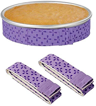 Mity rain 2pcs Cake Strips for Even Baking, Cake Pan Dampen Strips, Super Absorbent Thick Cotton to Keeps Cake More Level, Bake Even Strip Cake Baking Supplies