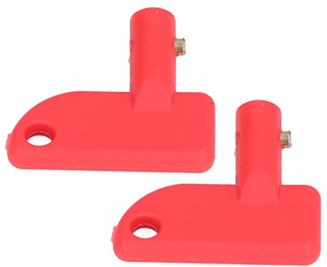Rot Batterietrennschalter 12V Trennschlüsselschalter Rot 2 Stück Notausschalter Ersatzschlüssel Batterynnect Isolator für Boot Marine Auto LKW Rot