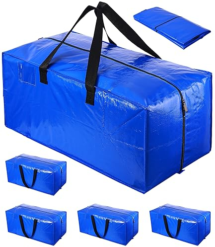 FAOKZE Bolsa de Almacenamiento,5X 100L bolsa impermeable para mudanzas, bolsa para guardar ropa, adecuada para mudanzas,viajes,camping,guardar ropa,herramientas de jardinería,cosas de Navidad,etc.