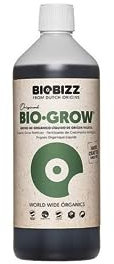 GROWMANIA Bio Grow Fertilizer by BioBizz 1 L + Sample Boost Up by Up Nutrients + Measuring Cup : 100% Organic Fertilizer for Growing Stage of Plants and Crops : Natural Substrate All Soil Types