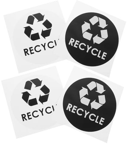 Hemobllo Garbage Can Trash Bin Labels Recycle Mark Stickers 4 Pack Waterproof Durable