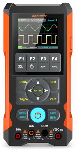 GOCHIFIX 3-in-1 Handheld Oscilloscope Multimeter, 2-CH 80MHz 200Msps