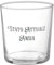 KASANOVA Bicchiere in vetro 360 ml scritta Ansia verde Acqua,Tavola