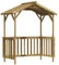 Mengtu Grillpavillon Pavillion Holzunterstand Grillüberdachungen Grillunterstand Grillpavillon für Terrasse und Kiefernholz Imprägniert 163,5x93x210 cm Garten Möbel