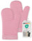 Bellphany Premium Silikon Ofenhandschuhe Paar - Design Topfhandschuhe zum Kochen & Backen, Backofenhandschuhe hitzebeständig bis 250°C, Rosa