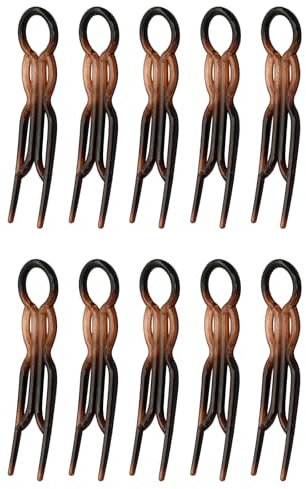 10 StüCk Bobby Pins, Hair Pin Kunststoffmaterial, Hairpin, Haarpin Fest Und Nicht Leicht Abzufallen, Geeignet FüR Frauen, MäDchen, Um Die Frisur Zu Fixieren, Farbe Braun