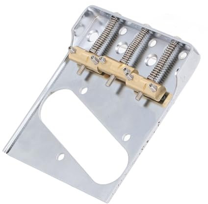Guitar Bridge Pistet 3 Saddles Bridge Bridge Vintage Tele Telecaster Electric Guitar Pièces pour Musiciens Professionnels
