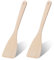 Wanmu Lot de 2 spatules en bois de hêtre pour la cuisine, spatule plate non revêtue de 33 cm, ustensiles de cuisine en bois, grattoir à long manche, spatules wok en bois anti-rayures pour cuisine et