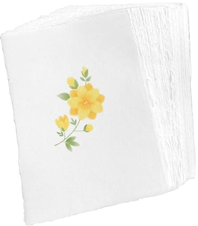 20 Stück 300GSM Büttenpapier, A4/28,5 x 19,6cm Dickes Aquarellpapier, Blankopapier, Zeichenpapier, Handgeschöpftes Papier für DIY, Einladungen, Zeichnen, Plakate, Schreiben,Skizzieren
