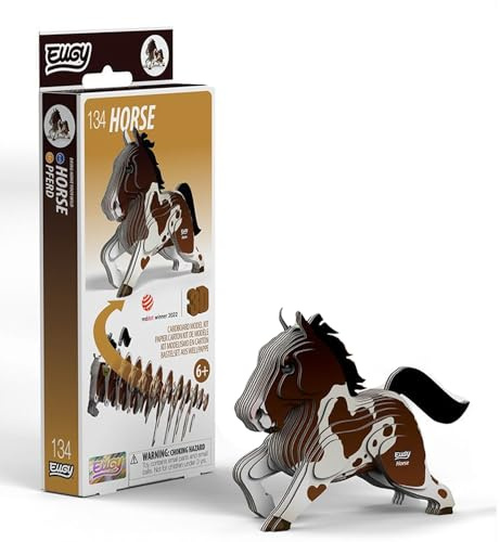 EUGY 134 Horse Eco-Friendly 3D Paper Puzzle