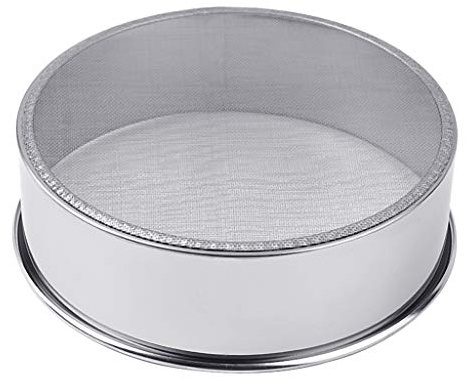 SkyPOOU Colino per olio a maglia fine in acciaio inox, setaccio per farina, setaccio per torte e patatine fritte, cestino per friggitrici ad aria