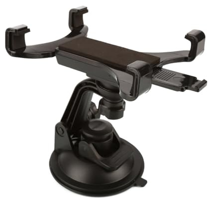 Housoutil Support Tablette pour Voiture en Abs Noir Rotation à 360 Degrés, Support de Navigation Pratique pour Smartphone et Tablette, pour Regarder des Films sans Utiliser Les Mains