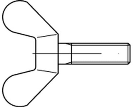 DIN 316 Flügelschraube deutsche Form M8x60 Temperguss galvanisch verzinkt 50 Stk