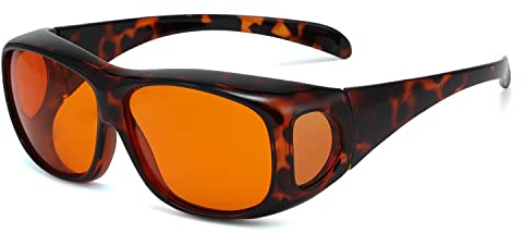 Eyekepper Anti Blaulicht Lesebrille Blaues Licht Blockierung Orangefarbene Linse Schutzbrille Fit over Brillen -Schildpatt