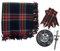 Kilt Fly Plaid Brosche und Anstecknadel, 121,9 x 121,9 cm, Schwarz/Schottenmuster, Einheitsgröße