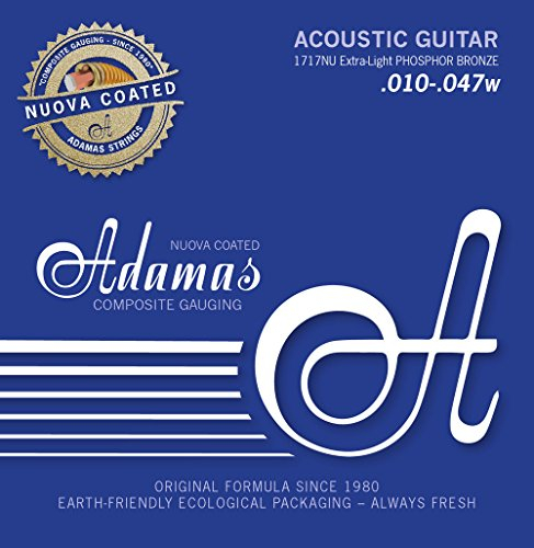 Adamas Cordes Guitare Acoustique Cordes Nues à L'unité - Acier Plein Coated .010/0, 25mm