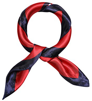 uxcell Damen Stain Muster Colorblock Neckerchief Halstuch Rot Einheitsgröße
