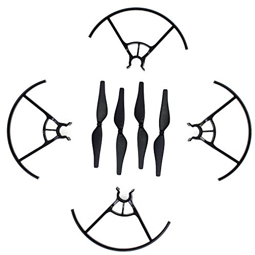 KEESIN Tello Hélice CW CCW hélices Props Lame à Faible Bruit et hélice Prop Guard pour DJI Tello Drone Noir