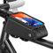 Grefay Sacoche Vélo Téléphone Etanche Pochette Guidon VTT Support Téléphone Cadre Vélo avec Ecran Tactile Transparent pour Smartphone sous 6,0 Pouces
