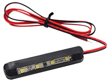 BAR AUTOTECH Waterproof LED Rear License Plate Tag Lights Backup Reverse Lights for Bike Vehicles Car Motorcycle Scooter (White)