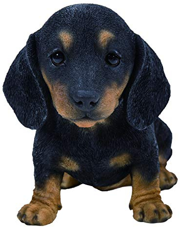 Vivid Arts - Pet Pals Schwarz-Brauner Dackel für Welpen, Haus oder Garten, Dekoration (PP-DACH-F)