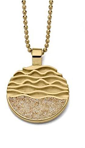 DUR Schmuck Anhänger Strandwellen Strandsand Silber 925/- vergoldet (P3339)