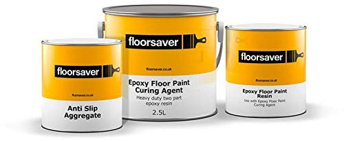 Epoxy Floor Paint Anti-Slip by floorsaver | Light Grey | 2.5 litres
