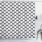 ABAKUHAUS Schwein Duschvorhang, Hausschwein Silhouetten, Stoffliches Gewebe Badezimmerdekorationsset mit Haken, 175 x 180 cm, Grau Weiß