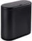 TOMYEER Oval Push-Type Trash Can Clamshell Cover Plastic Slim Pedal Bin, for Bathroom Narrow Spaces, Office, Kitchen - Slim Space-Saving Design Black