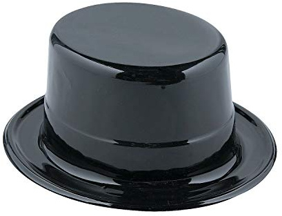 Fun Express Adult Size Black Top Hat for Birthday - Apparel Accessories - Hats - Party Hats - Birthday - VBS Vacation Bible School Supplies/Decor - 12 Pieces