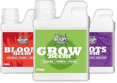 Boom Nutrients | Kit de Fertilizantes Completo con Estimulador de Raíces | Start Tripack 250ml