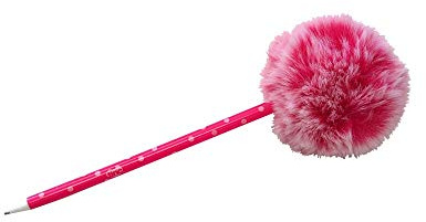 Tinc - Kugelschreiber mit Ombre Pompon und Schwarzer Tinte - Elegantes Design mit Weicher Textur - Fantasievolles Schreibwaren Accessoire für Schule und Büro - Rosa