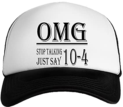 Luxogo OMG Stop Talking Just Say 10-4 Jungen Mädchen Kappe Baseball Snapback Boys Girls Cap
