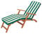 Sonnenliege Auflage - Liegenauflage Outdoor - Auflagen für Deckchair 178 x 47 cm, 5 cm - Polsterauflage für Sonnenliege - Kissen für Liegestuhl - Dick, Bequem & Langlebig – Grün mit beigen Streifen