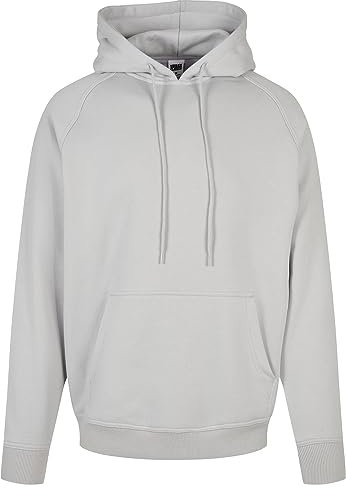 Urban Classics Herren Kapuzenpullover Blank Hoody, klassischer Hoodie für Männer, Loose Fit, M, lightasphalt