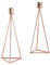 ECHTWERK 2-teiliges Teelicht-/ Kerzenhalter Set Modern Big, Kupfer-Edition, Geometrisches Design, Votiv Kerzenhalter für Wohnzimmer/Esstisch, Tischdeko für Hochzeiten, 9,5 x 9,5 x 24,2 cm
