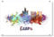artboxONE Acrylglasbild 120x80 cm Städte Essen Skyline in Watercolor-b - Bild Skyline Color Colorful