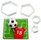 4 Pcs Football Pattern Cookie Cutters 4 Sizes Hexagon Cookie Cutter Plastic Soccer Cake Fondant Cutters for Kitchen Boys Kids DIY Soccer World Cup Sugar Craft Moulds Cake Desserts Decorating Tools