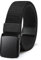 Bon4Extrao Straffes Elastischer Gürtel Herren ohne Löcher, Stoff Stretchgürtel Herren 38mm für Arbeitshose mit Schwerlast Leichter Kunststoffschnalle Stufenlos Verstellbar, Schwarz