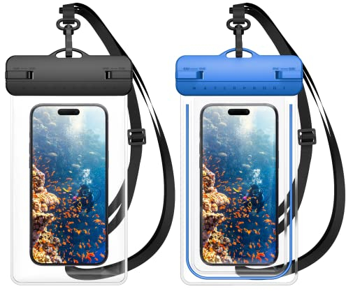 HWeggo wasserdichte Handyhülle,8.8 große IPX8 wasserdichte Handytasche mit Verstellbarem Schlüsselband,Unterwasser Handy Hülle für iPhone 14 Pro Max/13/12/11,Samsung S23 Ultra -bis zu 8.8