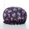 Women Satin Hair Bonnet Shower Cap Elastic Band Waterproof Bath Caps Reusable Bath Cap Waterproof Shower Cap (Pink Butterfly)