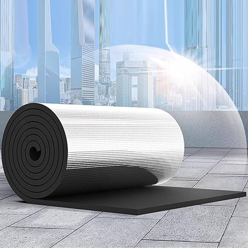 Isolierungsfolie,Alufolie Heizung Isolierung Dämmung Isolierfolie Dämmfolie,Energieeffizientes,Schallschutz Selbstklebende Mattenrolle,Wasserdicht Reflexionsplatte (1x4m/3.3x13.1ft,10mm thick)