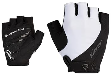 Ziener Damen CARIEN Fahrrad/Mountainbike/Radsport-Handschuhe | Kurzfinger - atmungsaktiv,dämpfend, White, 7,5