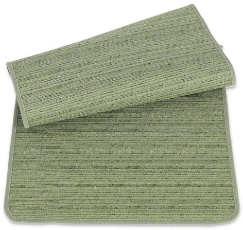 Tappeto Cucina Melange Largo 53 cm. Passatoia Cucina Made in Italy, Antiscivolo, Lavabile - Verde, 200 cm.