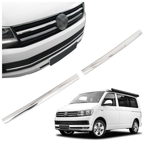 CHROMEMASTER | Kompatibel mit VW T6 California 2015-2019 | Leisten für Kühlergrill, Zierblenden, Rostfreier Stahl Poliert | Perfekte Passform; Neues, Attraktives Erscheinungsbild des Fahrzeugs