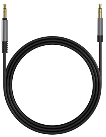 Cable de audio para auriculares Studio Pro, Sony WH-1000XM5, Skullcandy Crusher ANC 2, Soundcore Space One Pro y ATH-M50xBT2, cable auxiliar de repuesto de 3,5 mm a 3,5 mm (1,5 m/4,9 pies)