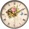NUOVO 12 Zoll Vintage Blume Wanduhr - Garten, Rustikale Land Retro Stil, Dekorative Genaue Einfach zu Lesen für Wohnzimmer/Schlafzimmer/Badezimmer/Küche