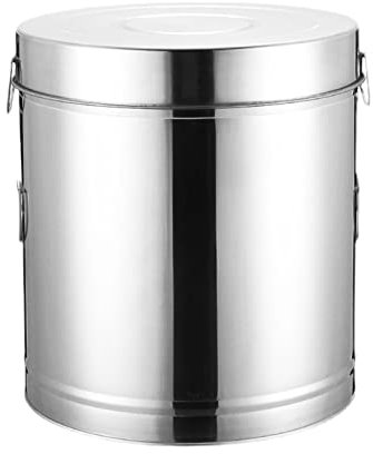 MZBDYYF 10 kg 15 kg 20 kg 25 kg Mehl Molse Reislagerbehälter - Edelstahl -Stahl -Topf |Luftdichte Küchenorganisation Jars |Insekten- und Feuchtigkeitsbeweis - 40l Kapazität
