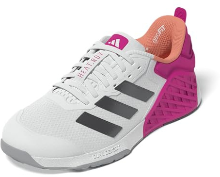 Adidas Women's Dropset 3 Training Sneaker, Grey/Shock Pink/Semi Coral Fusion, 7 UK
