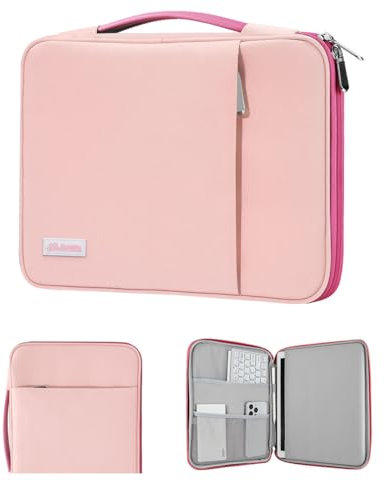 Dadanism 9-11 Borsa da Trasporto per Tablet con Maniglia per iPad 10a Gen 10,9, iPad (A16) 11, iPad Pro 11,iPad Air 11,iPad 9/8/7a Gen 10,2,iPad Air 5/4 10,9,Galaxy Tab A9+ Plus 11,Rosa Chiaro
